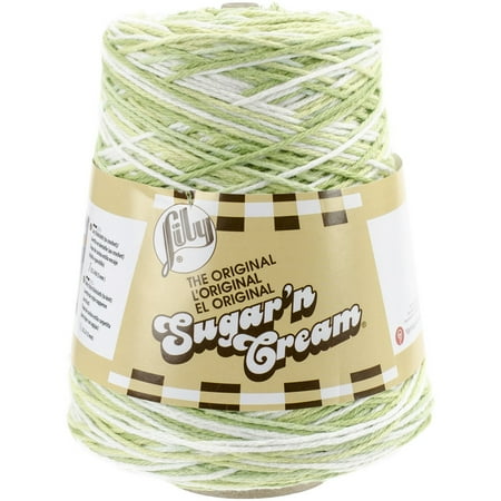 Lily Sugar 'N Cream Yarn, 14 Ounce Cone, Key Lime Pie, Single Ball