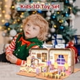 thumbnail image 3 of Kids 3D Puzzle Book and Toy Set DIY Coffee Shop Pop-up Book Puzzle Cognition Educational, 3 of 8