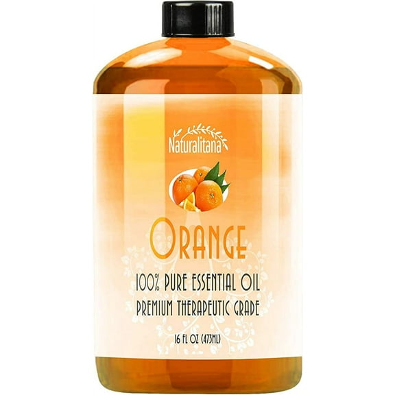 Naturalitana - Best Sweet Orange Essential Oil (16oz Bulk) for Aromatherapy, Diffuser, Soap, Bath Bombs, Candles