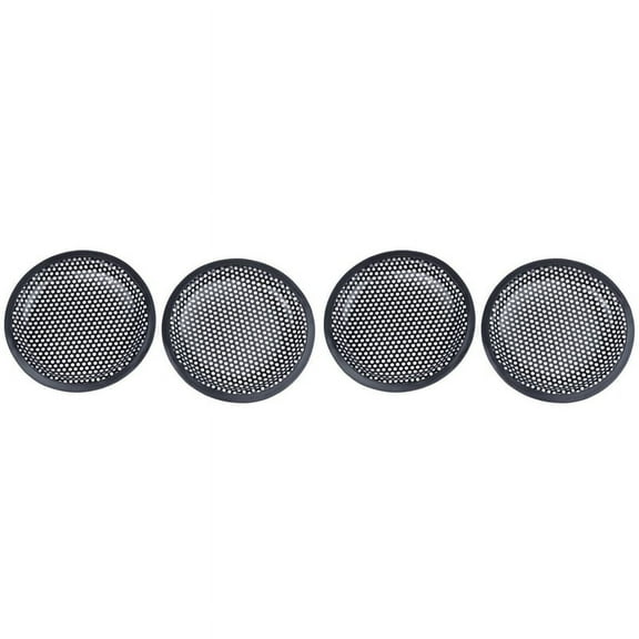 6.5 Inch Metal Mesh Round Car Woofer Cover Speaker Grill Black 4 Pcs