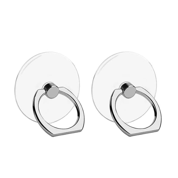 Transparent Phone Ring Holder Stand, 360° Rotation Mobile Finger Kickstand Phone Grip for iPhone, Clear Phone Ring for Phone Case (Round)