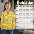 thumbnail image 7 of Uourmeti Geometry Bee Kids Wolf Sweatshirt Quarter Zip Up Pullover Animal Print Top Howling Wolf Design Trendy Fall Clothes for Boys Girls Size 13-14, 7 of 7