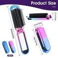 thumbnail image 4 of OPALESQUE Travel foldable Hair Brush with Mirror, 2 Pack Portable Compact Scalp Massage Comb Folding Pocket Brush for Women and Men, Hair Styling Tools with Mini Removable Mirror (Pink & Blue), 4 of 7