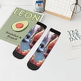 thumbnail image 7 of Pofeuu Cute Red And White Elf Print 30cm Socks, Adult Running Hiking Socks for Youth and Adult, 7 of 7