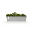 thumbnail image 4 of Ecopots Bruges Durable Modern Rectangular Indoor/Outdoor Recycled Based Composite Flower Pot Planter, White Grey, 31.5", 4 of 4