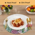 thumbnail image 4 of Cactus Tropical Watercolor Round 13 Inch Placemats Set of 2, Grey Wooden Summer HeatResistant Non Slip Place Mats for Dining Table, Wipeable Braided Kitchen Table Mats for Housewarming, 4 of 9