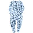 thumbnail image 2 of 1 Pc Poly 333g039, Fleurs Bleu/vert, 24 Mois, 2 of 2
