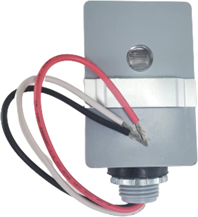 Outdoor Hardwired Stem Mount Light Control Sensor with Photocell and