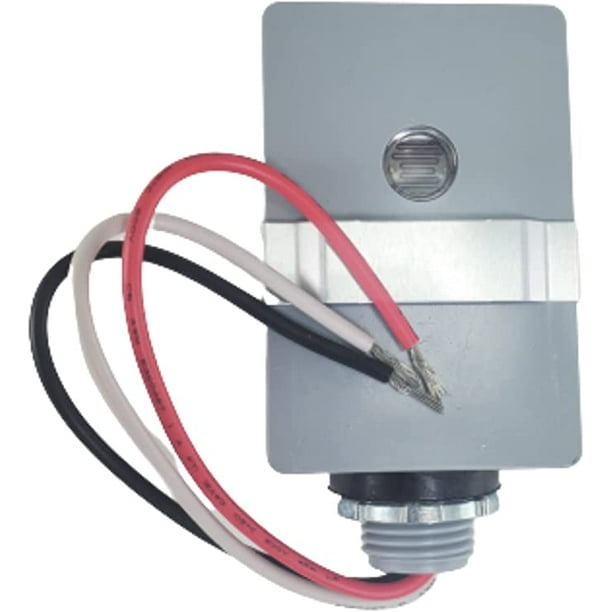Outdoor Hardwired Stem Mount Light Control Sensor with Photocell and