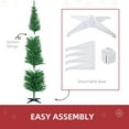 thumbnail image 6 of HOMCOM 7' Artificial Pencil Christmas Tree, Slim Xmas Tree with 499 Branch, 6 of 9