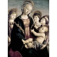 thumbnail image 2 of Botticelli, Sandro 14x18 White Modern Wood Framed Museum Art Print Titled - Madonna and Child With St. John Baptist and Two Angels, 2 of 4