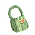 thumbnail image 3 of Bolso de crochet para mujer, con asa superior, elegante y suave, para fiesta de trabajo. verde, 3 of 9