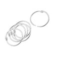 thumbnail image 4 of 6pcs 25mm Inner Dia Book Office Metal Loose Leaf Binder Hinge Snap Ring Keyring, 4 of 5