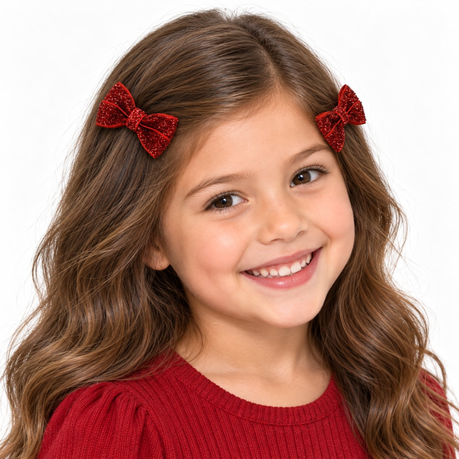 Holiday Time Festive Ribbon Bow Hair Clip