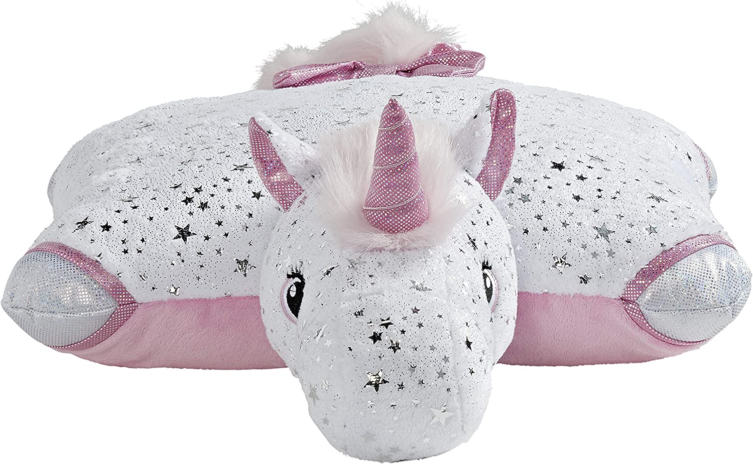 Pillow Pets Signature Glittery White Unicorn Stuffed Animal Plush Toy - image 2 of 5
