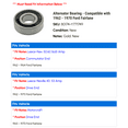 thumbnail image 2 of Alternator Bearing - Compatible with 1962 - 1970 Ford Fairlane 1963 1964 1965 1966 1967 1968 1969, 2 of 2
