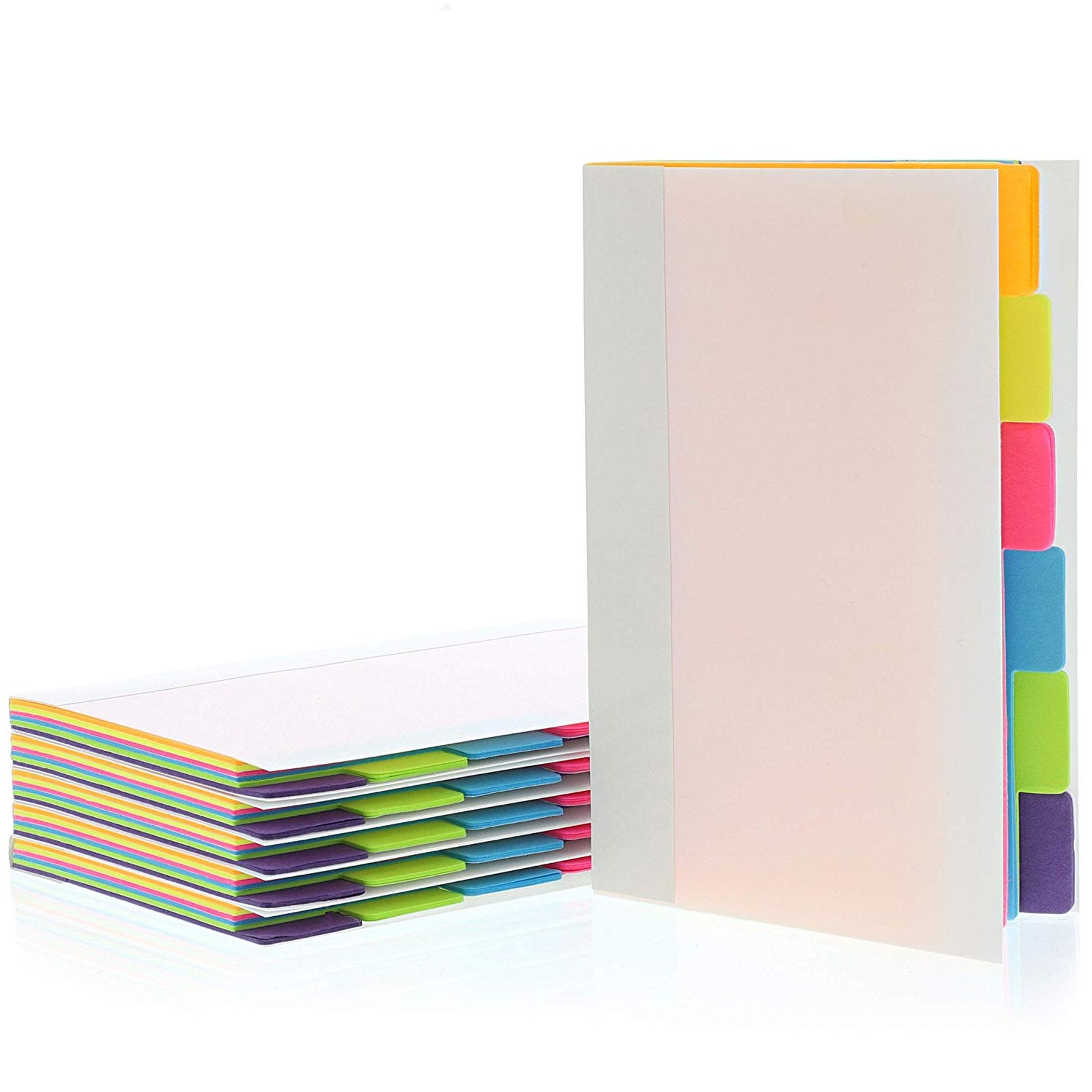 Pack Of 6 Index Tabs Divider Sticker Notes, 360 Ruled Notes, Bookmark