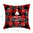 thumbnail image 3 of Herrnalise Christmas Red series Throw Pillow Covers 18 x 18 Inches - Xmas Cushion Cover Case Decorations Winter Holiday Party Pillow Customized Zipper Pillowcase Decor for Sofa,Bed,Couch,Car, 3 of 9