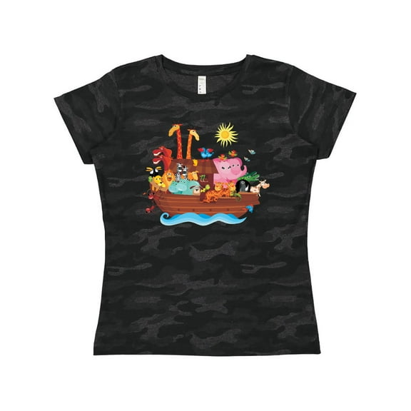 Inktastic Animal Ark Bible Story Christian Women's T-Shirt