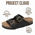 thumbnail image 2 of Sandalia plana Venita negra de cuero genuino Project Cloud, 2 of 6