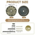 thumbnail image 2 of Uxcell Door Hole Cover Plate Zinc Alloy Vintage Round Deadbolt Knob Hole Repair Cover for Hole Filling Bronze, 2 of 8