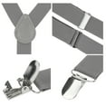thumbnail image 4 of INSPIRE CHIC Metal Clamp Y Shaped Adjustable Suspender Clip Braces Light Gray One Size, 4 of 5