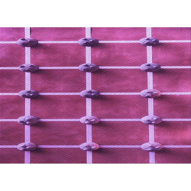 Ahgly Company Machine Washable Indoor Rectangle Transitional Medium Violet Red Pink Area Rugs, 7' x 9'
