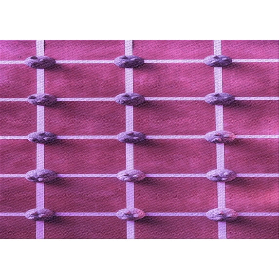 Ahgly Company Machine Washable Indoor Rectangle Transitional Medium Violet Red Pink Area Rugs, 6' x 9'