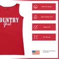 thumbnail image 6 of Country Girl Logo Women's Tank Top Minimalistic Western Style Rodeo Southern Pride Cowgirl Queen Rustic Farm Gift, 6 of 7