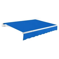 Awntech 8' x 6.5' Maui Manual Patio Retractable Awning Acrylic Fabric, Bright Blue
