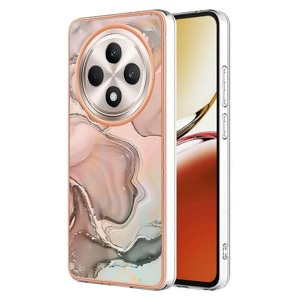 For Oppo Reno12 F 4G Oppo Reno12 F 5G TPU Case Marble Pattern 2.0mm Electroplating Phone Back Cover