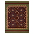 thumbnail image 2 of Rugsotic Carpets Hand Woven Flat Weave Kilim Wool Eco-Friendly 10'x14' Area Rugs Rectangle Burgundy Olive Contemporary Modern Design Low Pile Indoor Handmade Rug for Living Room, Bedroom D00121, 2 of 5