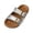 Silver, variant on Leather Slides For Kids - Natural Cork Footbed Slides for Kids Sandals for Girls & Boys - Non-Slip Boys & Girls Sandals Silver for Size 12.5