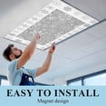 thumbnail image 4 of Winter Snowflakes Fluorescent Light Covers Christmas Abstract Art Gray Background Magnetic Light Filters Ceiling Lighting Panel Shade for Classroom Office Home 2 x 4 ft, 3 Pack, 4 of 9