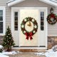 thumbnail image 5 of Cortina de puerta de Navidad - Decoración navideña estilo bordado de 35" x 72" para puerta principal, pared y fiesta, 5 of 6