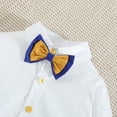 thumbnail image 6 of XAOWF Child Toddlers Boys Gentleman Suit 2 Pieces Set Formal Dress Shirt With Bowtie And Suspender Pants 1-6 Years Stylish Leisure Outfit, 6 of 9