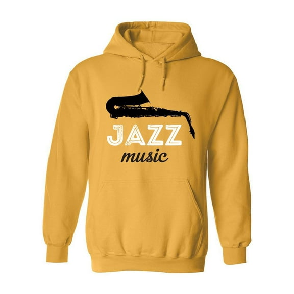 Black Saxophone Hoodie Men -Image by Shutterstock, Male Medium