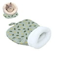 thumbnail image 1 of CAIROYAR Cama de felpa de invierno para mascotas, cojín redondo, casa 2 en 1, cesta cálida para gatos, nido para perros y gatos, perrera para dormir para gatitos, bolsa pequeña, nido para gatos, cueva, 1 of 7