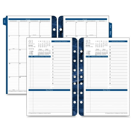 Franklin Covey Monticello 2019 Daily Planner Refill Classic 5.5 x 8.5 ~ TOPICS ~