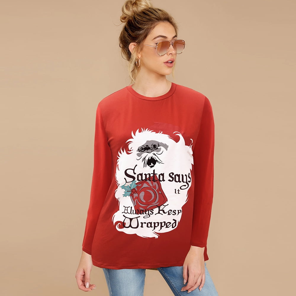 shirt Printed Sweater Long Sleeve Tops 