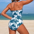 thumbnail image 5 of Women's One Piece Bikini Swimsuit Athletic Swimwear Sporty Swimsuit for Pool Beach Activities,Green,S, 5 of 7