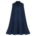 thumbnail image 4 of LEKWK Men Medieval Hooded Cloak Front Tie Gothic Wizard Witch Robe Loose Cape Themed Activity Halloween Renaissance Costume, 4 of 9
