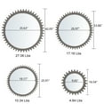 thumbnail image 7 of 17" Wood Gear Shape Wall Mirrors Decorative,Round Bathroom Mirror with Jagged Edges,Metal Structure Makeup Mirror for Bathroom,Living Room,Entryway,Black Brown, 7 of 7