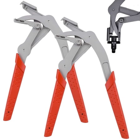 2 Pcs Car Clip Pliers & Trim Removal Tool Spring-Loaded Fastener Rivet Remover for Auto Door Panels Interior & Exterior Trim Mechanic Damage-Free Disassembly