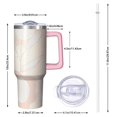 thumbnail image 2 of Floral 40oz Tumbler– Stainless Steel Insulated Tumbler with Handle and Straw, Large Capacity Travel Cup for Hot & Cold Drinks,Thanksgiving,Christmas, Spring,Flower, 2 of 6
