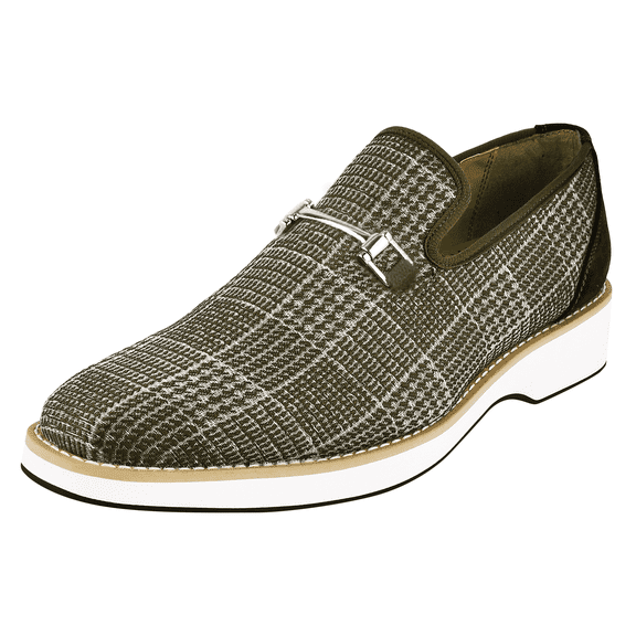 LIBERTYZENO Mens Classic Formal Shoes Slip On Loafers, Olive