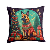Belgian Malinois Christmas Throw Pillow