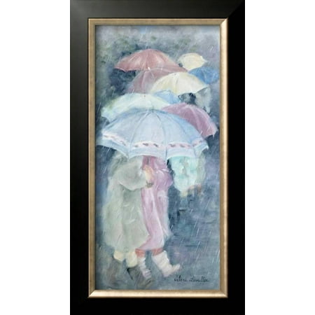 umbrellas framed art print