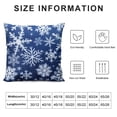 thumbnail image 5 of Nawypu  Holiday Throw Pillow Covers , Decorative Pillow Cases Bed Sofa Couch, Christmas Winter Accent Decor Cushion Bedroom Living Room, Square Euro Sham Covers, Snowflake Blue, 5 of 5