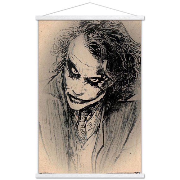 DC Comics Movie - The Dark Knight - The Joker - Sketch Wall Poster, 14.725" x 22.375"